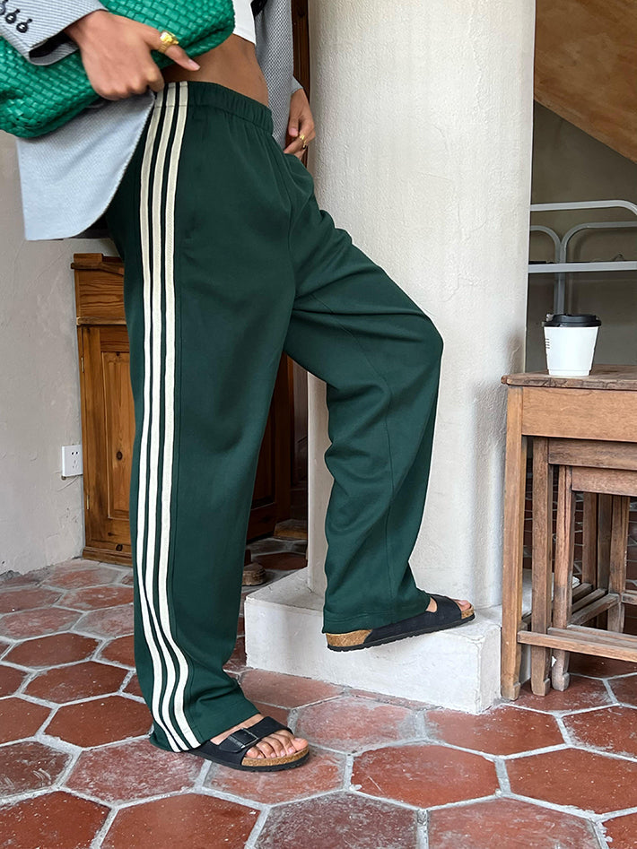 Casual Gestreepte Patchwork Broek