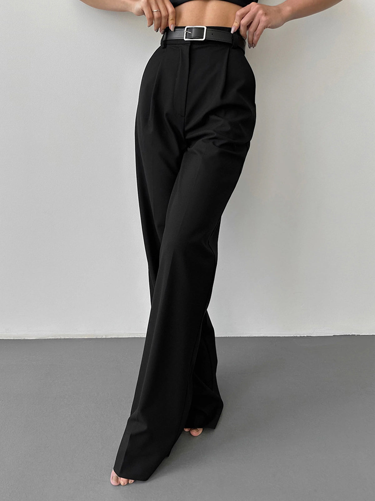 Hoge Taille Wide Leg Broek