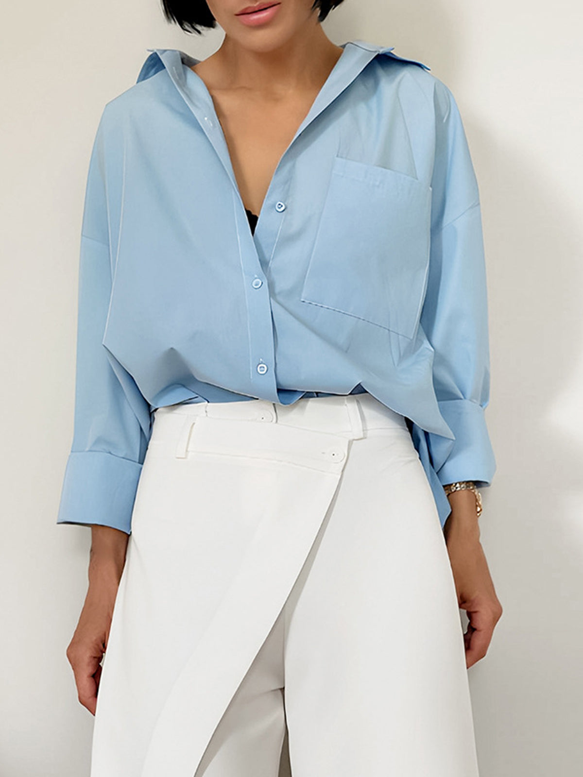 Asymmetrische Hoge Taille Wide-Leg Broek