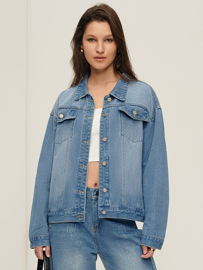 Raverya - Revers Zakken Denim Jacket