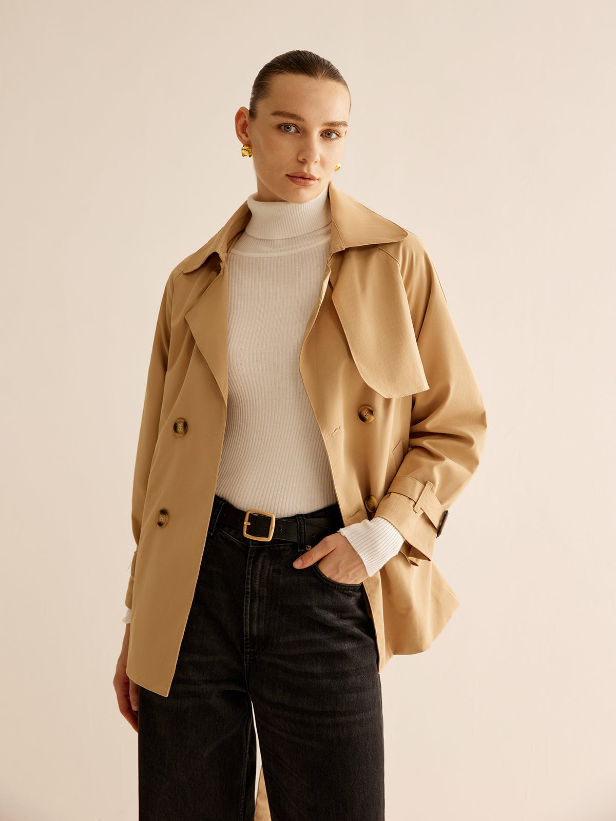 Raverya - Trenchcoat Met Riem En Gespsluiting