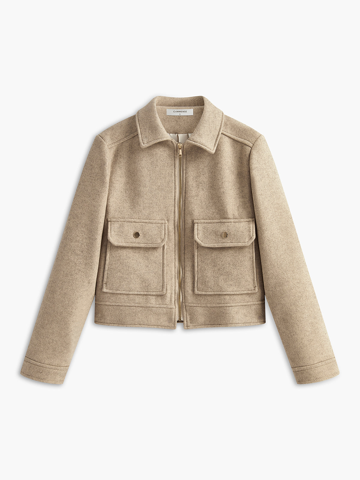 Raverya - Tweed Kraag Rits Jas