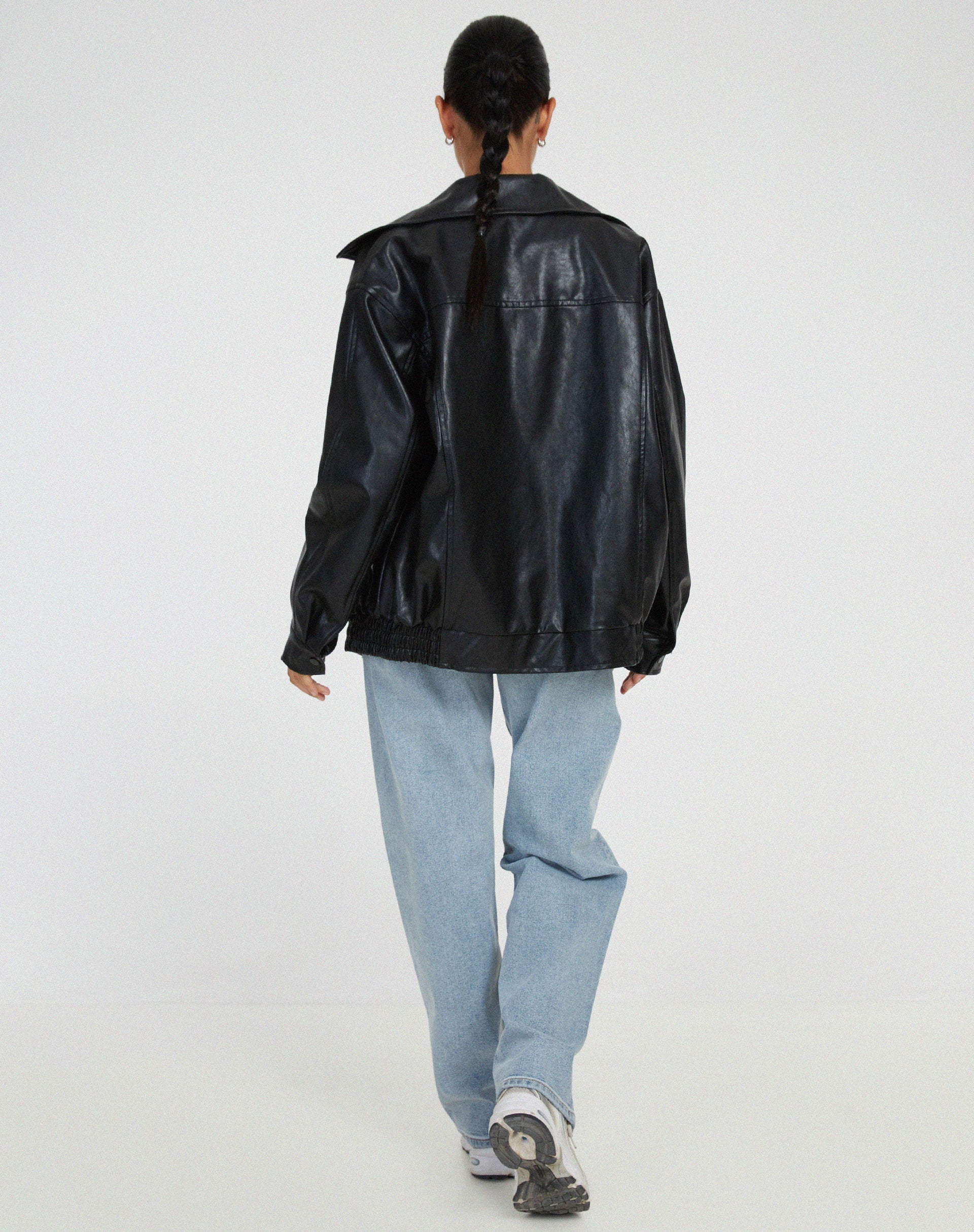 Raverya - Oversized Losse Leren Jasje