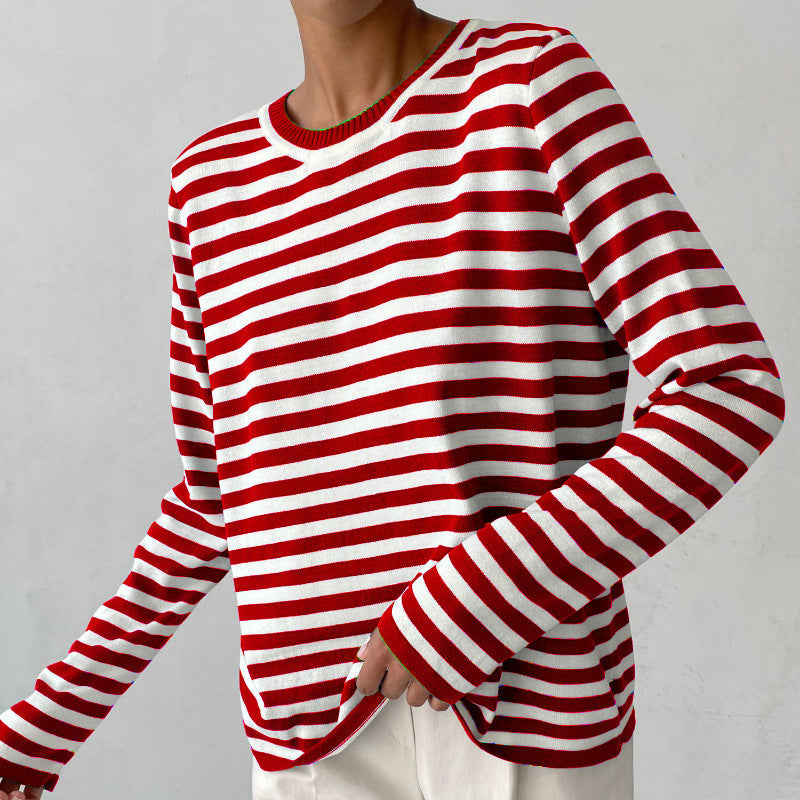 Gestreepte Trui voor Vrouwen – warm en elegant