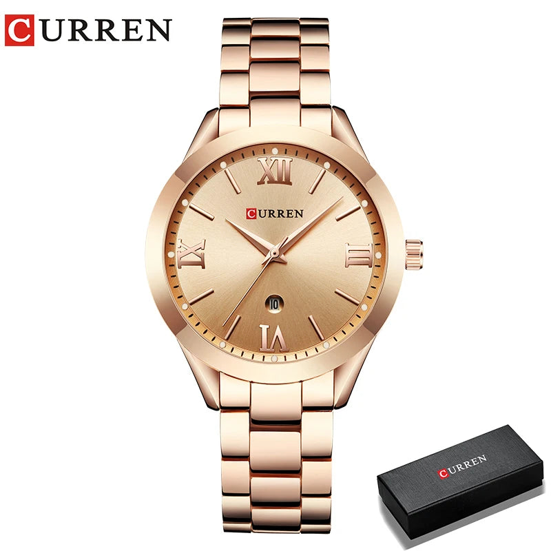 Curren Gouden Horloge Vrouwen Horloges Dames Creatieve Staal Vrouwen Armband Horloges Vrouwelijke Klok Relogio Feminino Montre Femme