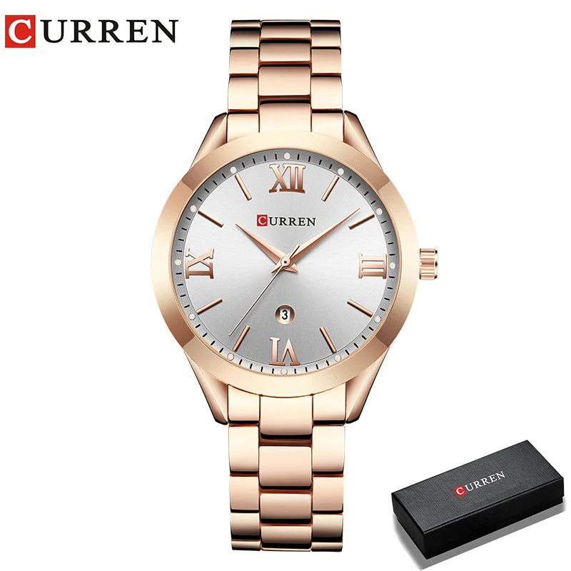 Curren Gouden Horloge Vrouwen Horloges Dames Creatieve Staal Vrouwen Armband Horloges Vrouwelijke Klok Relogio Feminino Montre Femme