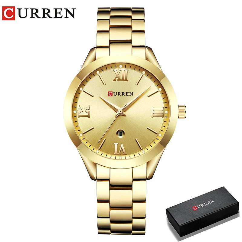 Curren Gouden Horloge Vrouwen Horloges Dames Creatieve Staal Vrouwen Armband Horloges Vrouwelijke Klok Relogio Feminino Montre Femme