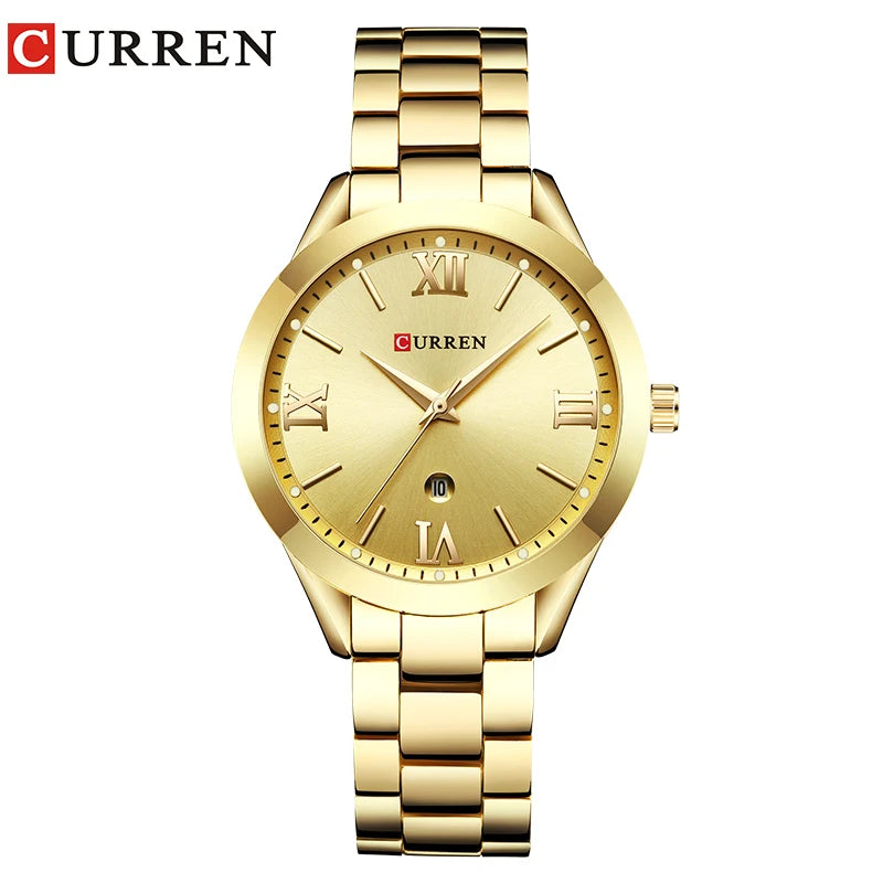 Curren Gouden Horloge Vrouwen Horloges Dames Creatieve Staal Vrouwen Armband Horloges Vrouwelijke Klok Relogio Feminino Montre Femme