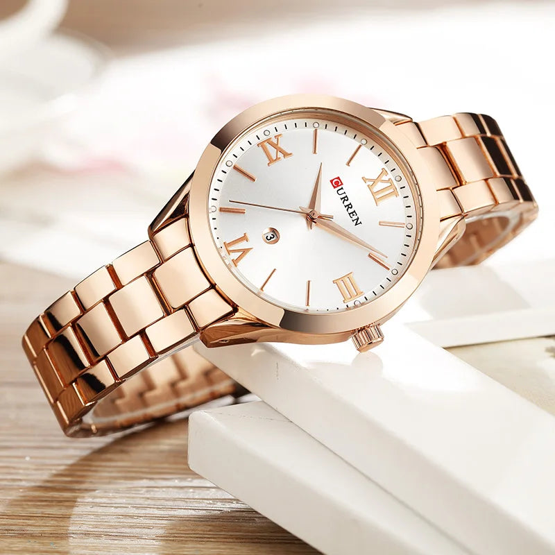 Curren Gouden Horloge Vrouwen Horloges Dames Creatieve Staal Vrouwen Armband Horloges Vrouwelijke Klok Relogio Feminino Montre Femme
