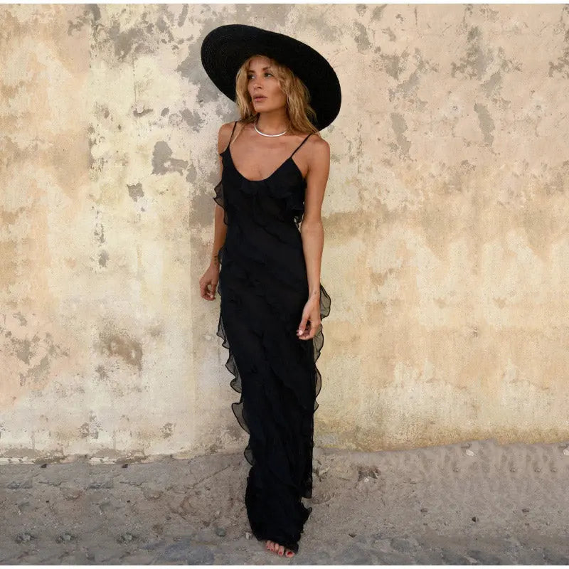 Raverya- Maxi jurk met ruffles