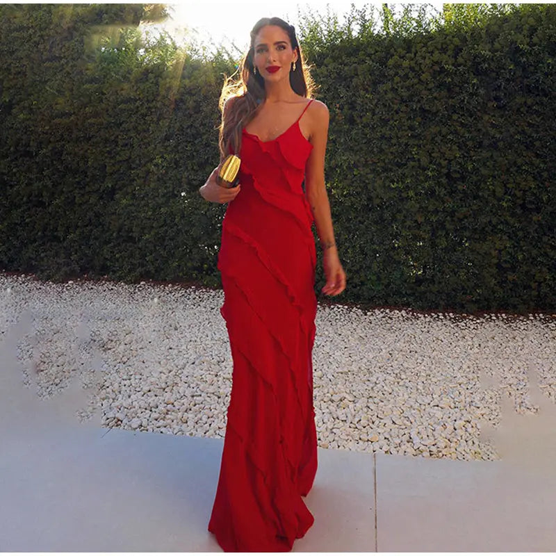 Raverya- Maxi jurk met ruffles