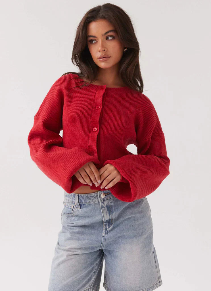 Essentiel Red Cardigan