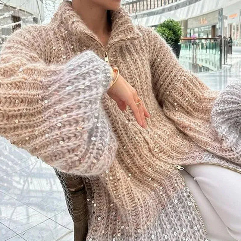 Glitter Herfst Trui - Stijlvol en Comfortabel met Fonkeling