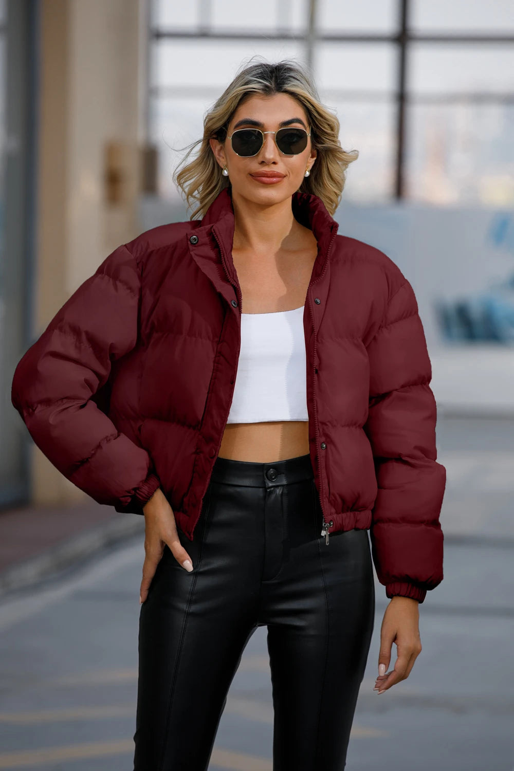 Airforce 2024 Herfst-En Winterjas Met Korte Lange Mouwen, Losse Casual Jas Met Hoge Hals 601