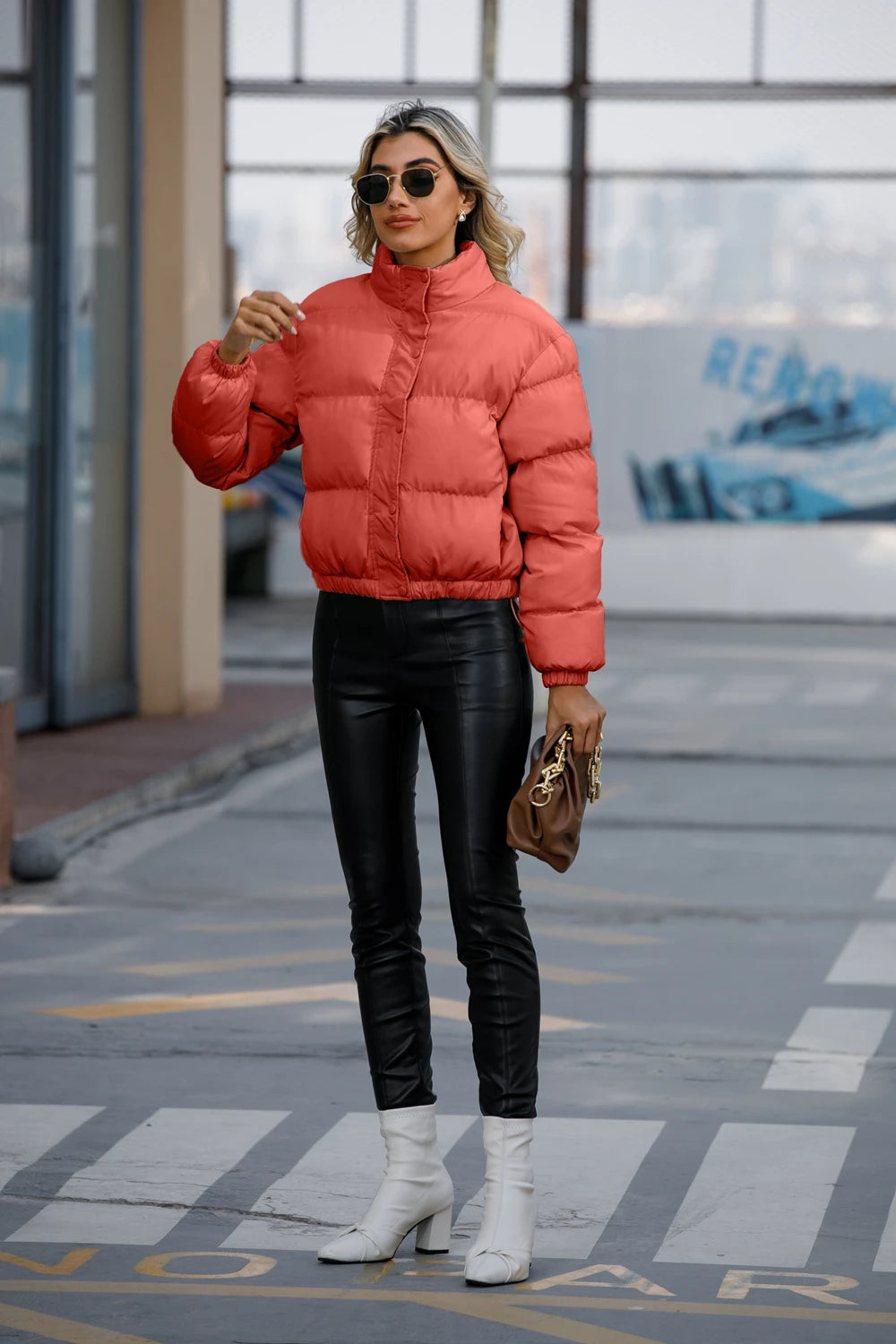 Airforce 2024 Herfst-En Winterjas Met Korte Lange Mouwen, Losse Casual Jas Met Hoge Hals 601