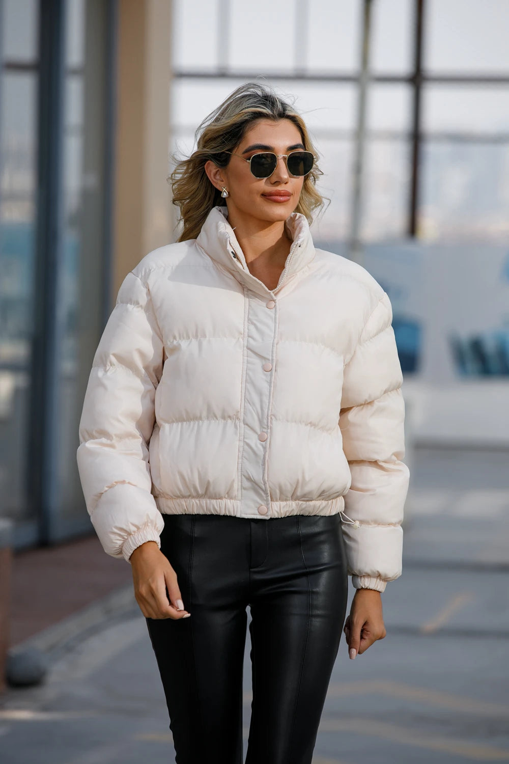 Airforce 2024 Herfst-En Winterjas Met Korte Lange Mouwen, Losse Casual Jas Met Hoge Hals 601