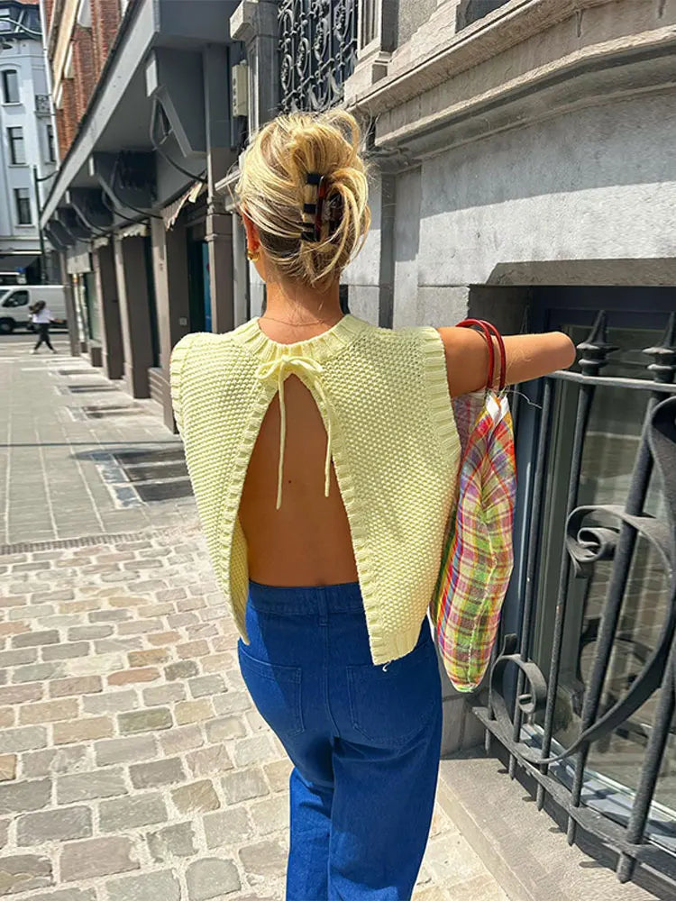 Damestop Tiana Gebreide top