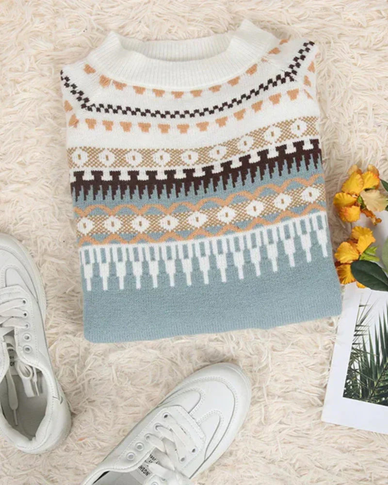Lange Mouwen Bedrukte Trui - Comfortabel en Trendy voor de Winter