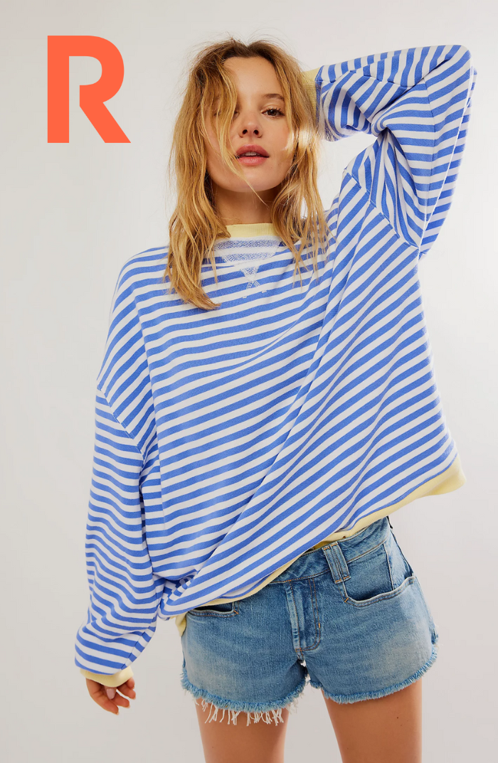 Aurora- Oversized Gestreepte trui