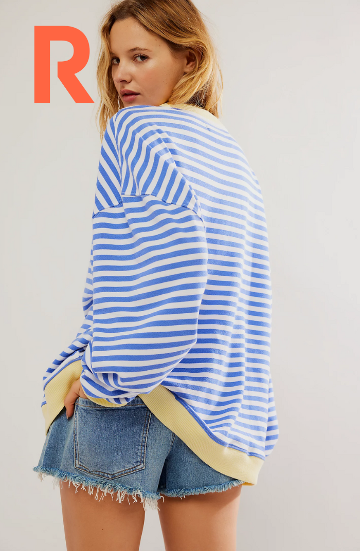Aurora- Oversized Gestreepte trui