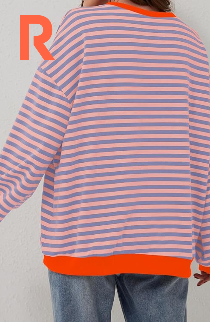 Aurora- Oversized Gestreepte trui