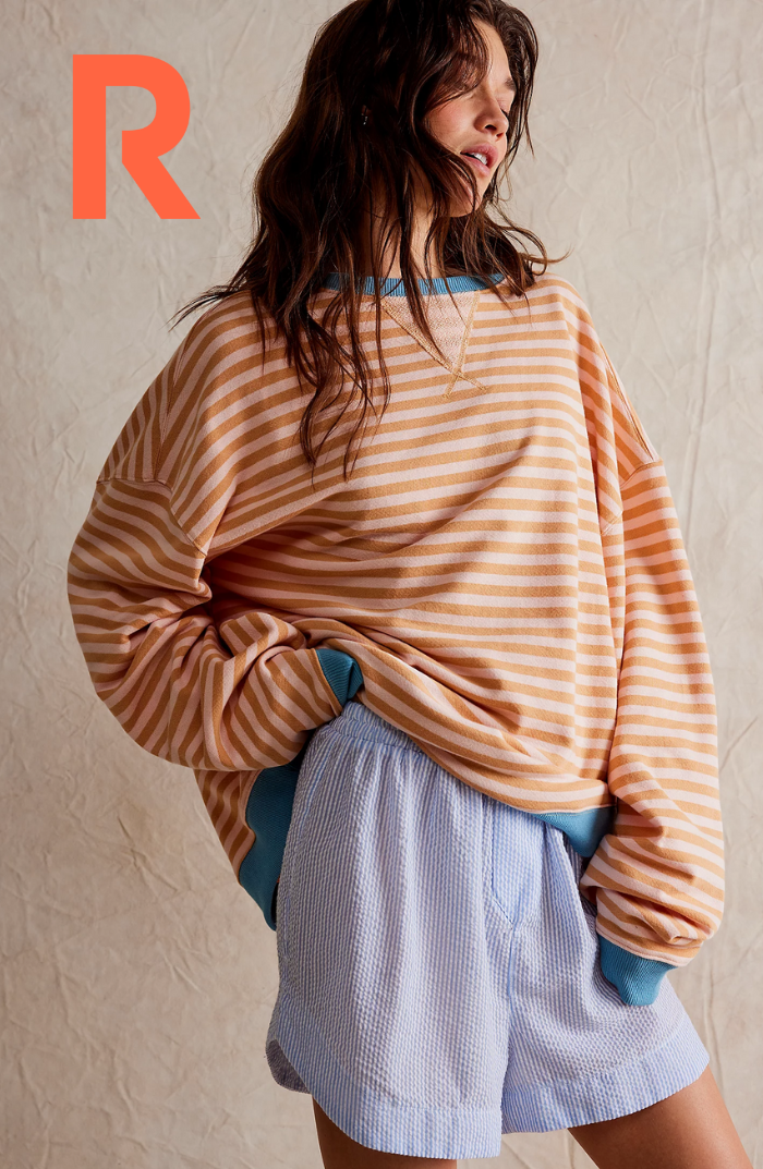 Aurora- Oversized Gestreepte trui