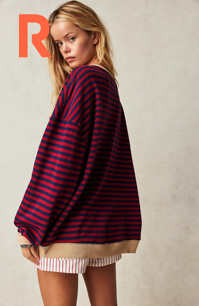 Aurora- Oversized Gestreepte trui