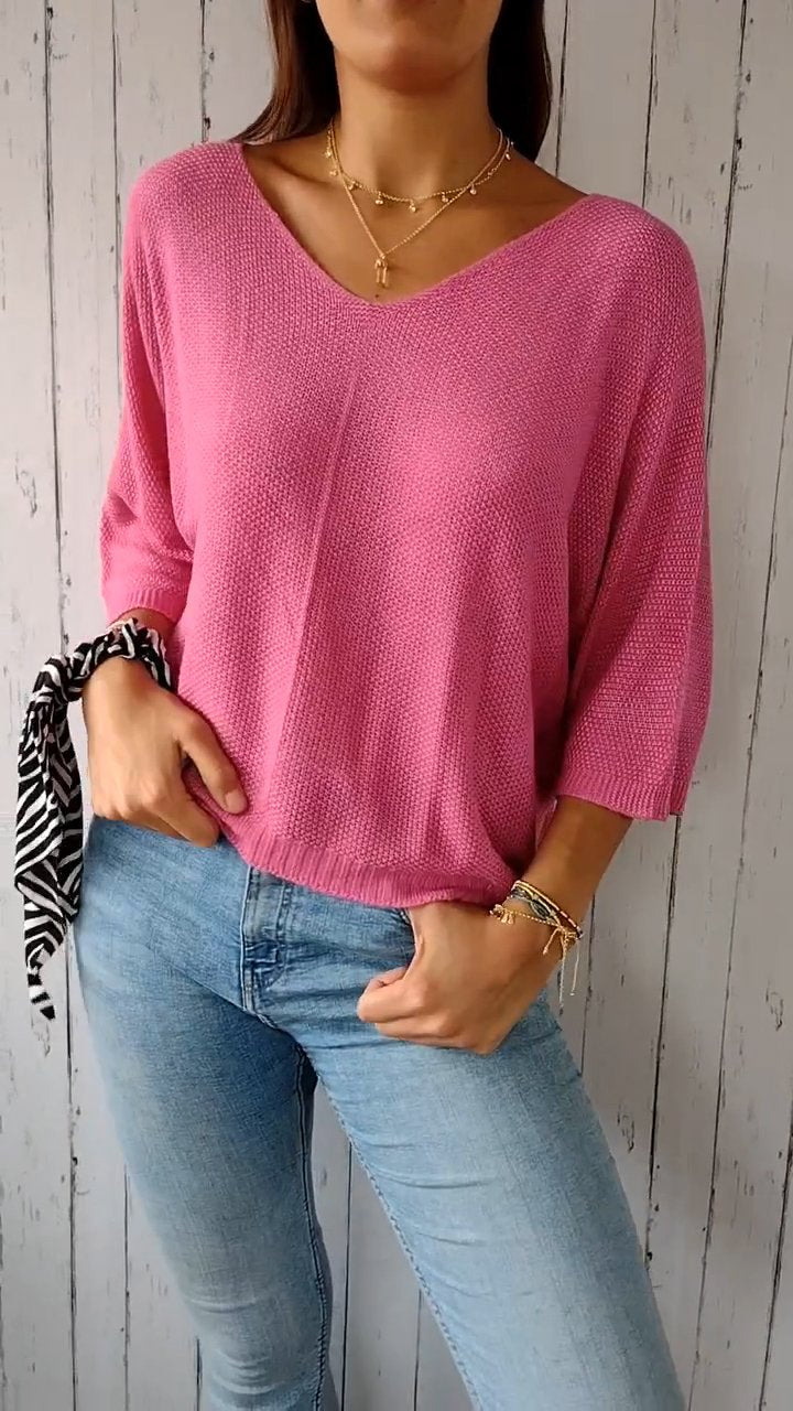 Retro Gebreide Herfsttrui - Comfortabel en Stijlvol