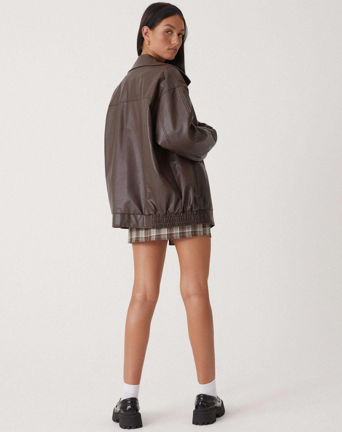 Raverya - Oversized Losse Leren Jasje